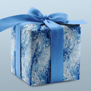 Winter Wonderland Blue frosty pattern Wrapping Paper