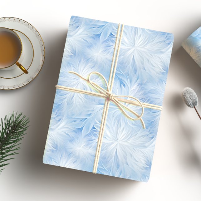 Winter Wonderland Blue frosty pattern Wrapping Paper (Creator Uploaded)