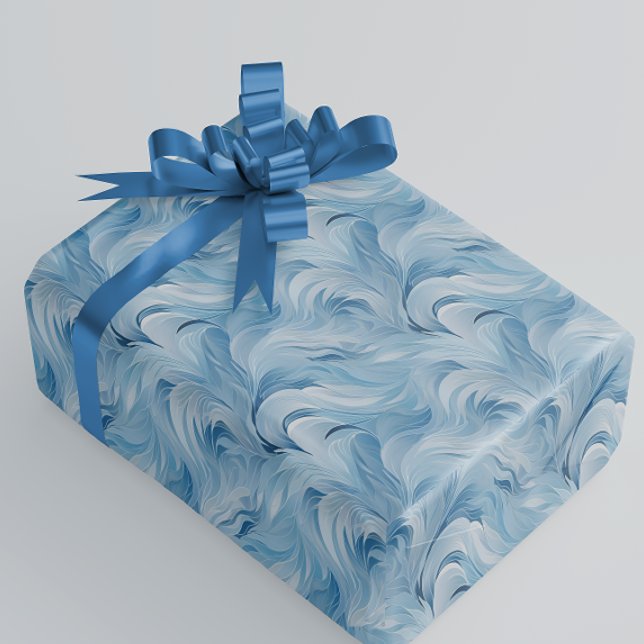Winter Wonderland Blue frosty pattern Wrapping Paper (Creator Uploaded)