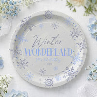 Winter Wonderland Blue Snowflake Birthday Party