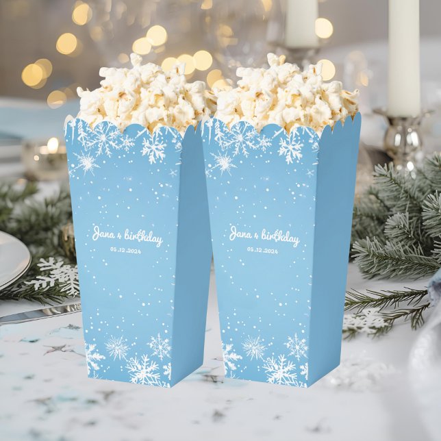 Winter Wonderland Blue Snowflake Favour Box (Creator Uploaded)