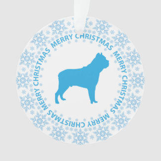 Winter Wonderland Blue & White Snowflake Dog Breed Ornament