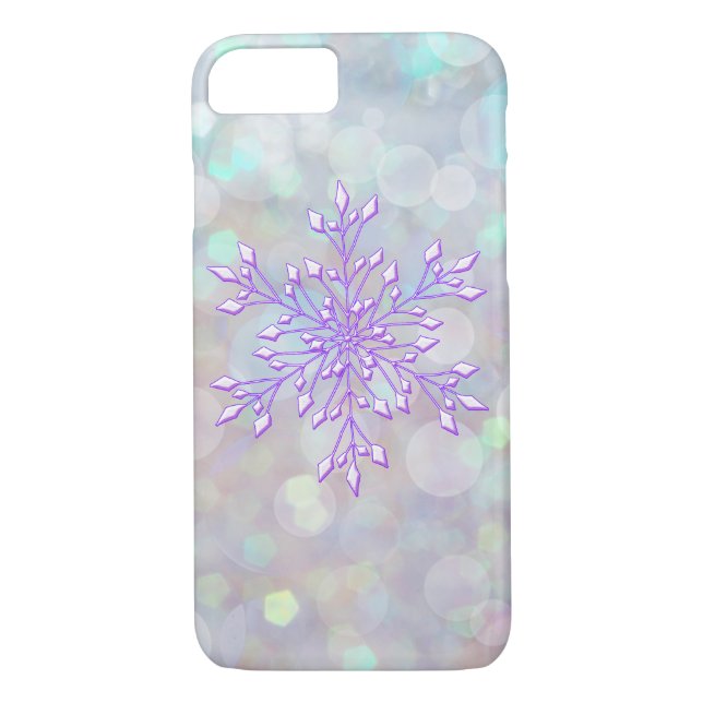 *~* Winter Wonderland Bokeh Snowflake Case-Mate iPhone Case (Back)