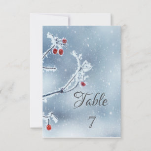 Winter Wonderland Branches Blue Invitation