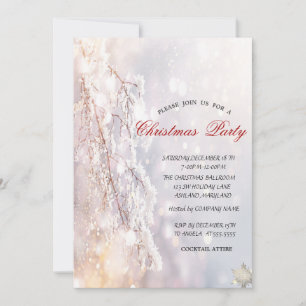 Winter Wonderland Branches Company Christmas Invitation