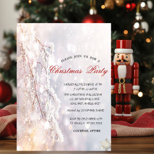 Winter Wonderland Branches Company Christmas Invitation