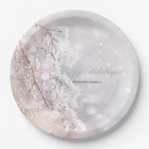 Winter Wonderland Branches Paper Plate