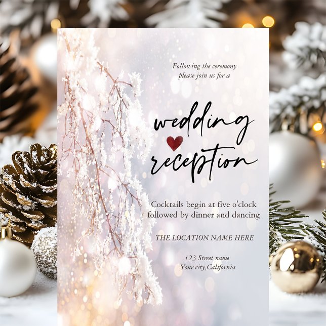 Winter Wonderland Branches Reception  Invitation (Creator Uploaded)