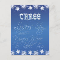 Winter Wonderland Bunco Table Card #3