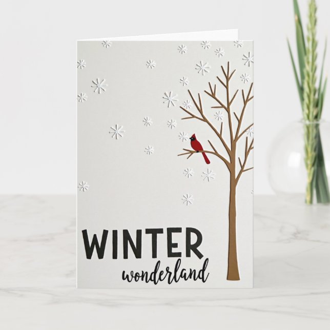 Winter Wonderland Cardinal Card (Front)