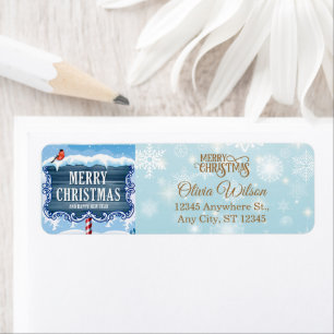 Winter Wonderland Cardinal Festive Holiday Return