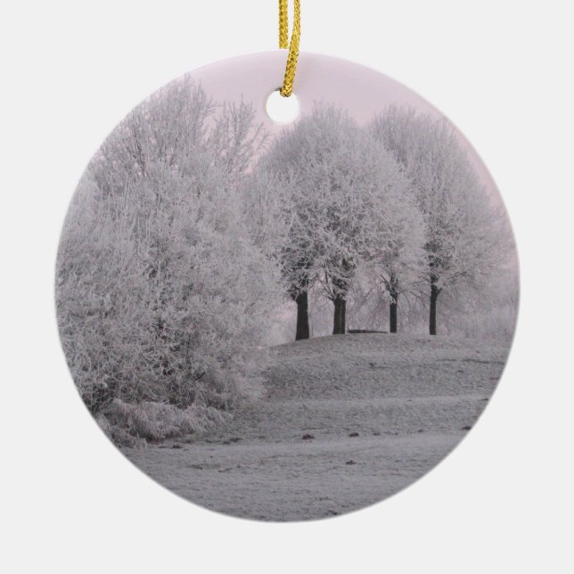Winter wonderland ceramic tree decoration (Front)