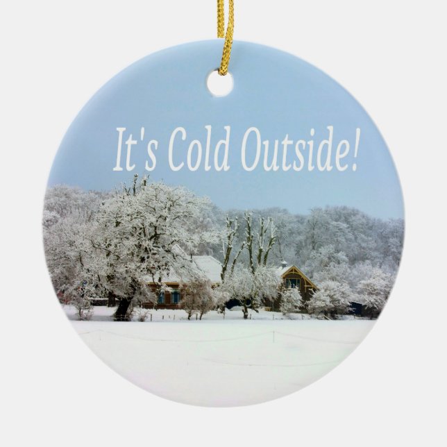 winter wonderland ceramic tree decoration (Front)