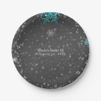 Winter Wonderland Chalk Teal & Purple Custom Party