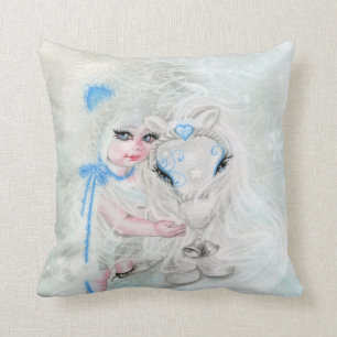Winter Wonderland Chibi Girl Pony Pillow