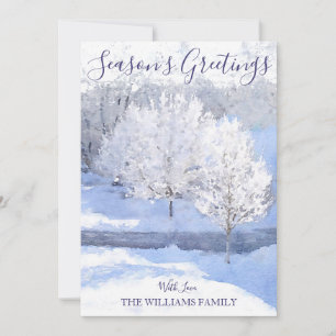 Winter Wonderland Christmas Back Photo Holiday Card