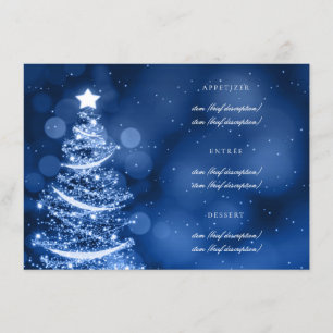 Winter Wonderland Christmas Elegant Wedding Menu