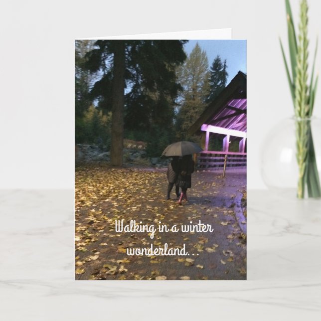Winter Wonderland Christmas Greeting Holiday Card (Front)