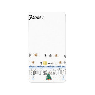 Winter wonderland christmas holiday address label