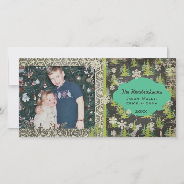 Winter Wonderland Christmas Holiday Photo Card (Front)