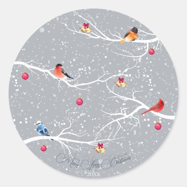 Winter Wonderland Christmas Holidays Classic Round Sticker (Front)