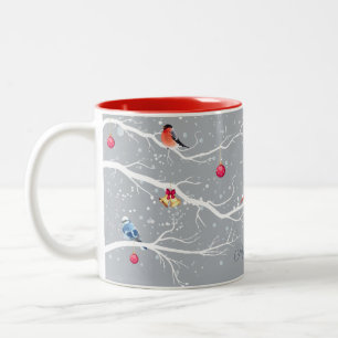 Winter Wonderland Christmas Holidays Two-Tone Coffee Mug