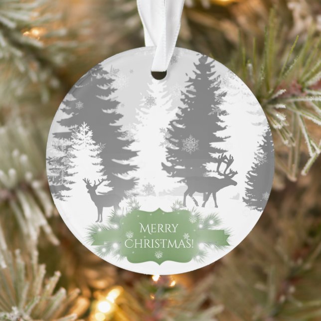 Winter Wonderland Christmas Ornament - Green (Tree)