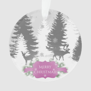 Winter Wonderland Christmas Ornament - Magenta