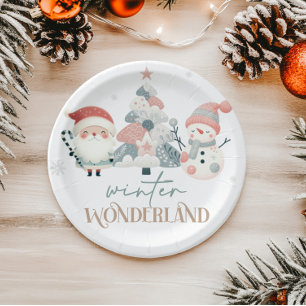 Winter Wonderland Christmas  Paper Plate