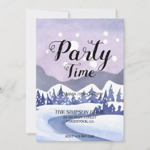 Winter Wonderland Christmas Party Invitation