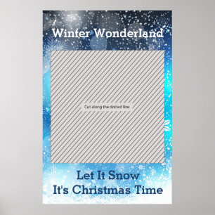 Winter Wonderland Christmas Party Photo Booth Poster