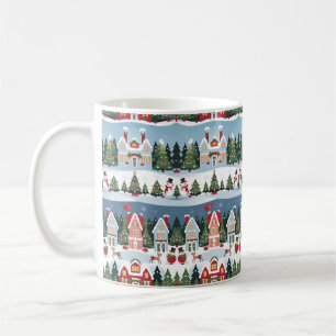 Winter Wonderland Christmas Pattern Coffee Mug