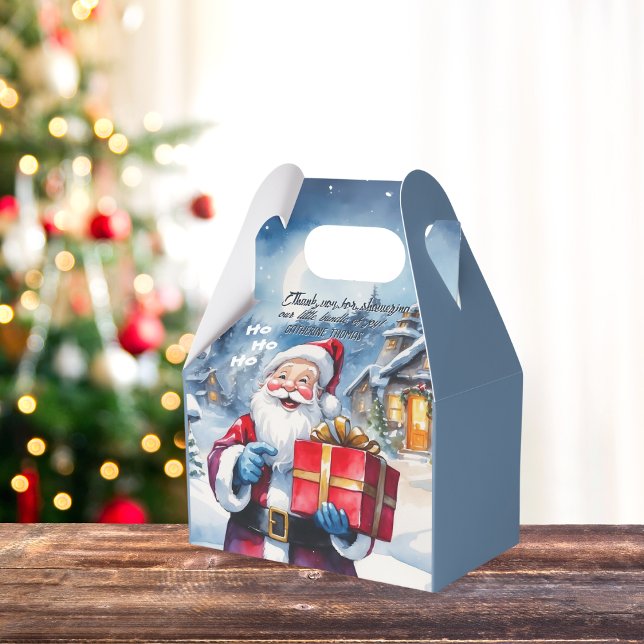 Winter Wonderland Christmas Santa Baby Shower  Favour Box (Creator Uploaded)