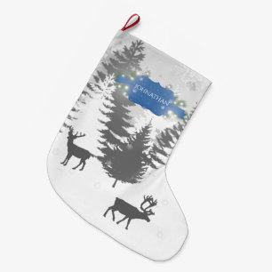 Winter Wonderland Christmas Stocking - Blue