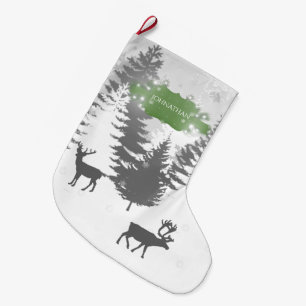 Winter Wonderland Christmas Stocking - Green