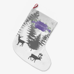 Winter Wonderland Christmas Stocking - Purple
