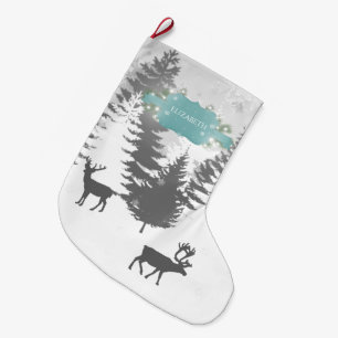 Winter Wonderland Christmas Stocking - Teal