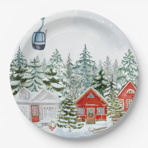 Winter wonderland christmas story  paper plate