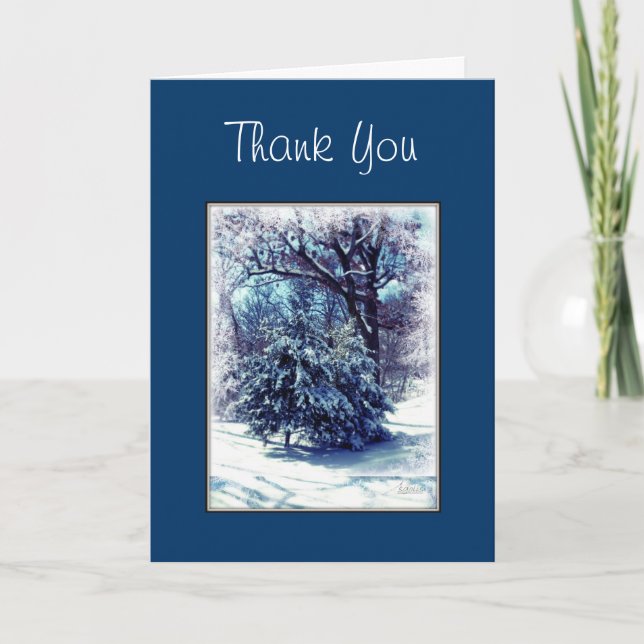 Winter Wonderland Christmas Thank You Card (Front)