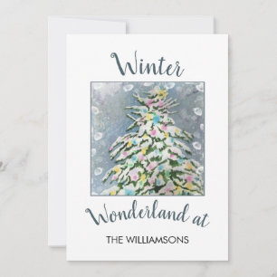 Winter Wonderland Christmas Tree Holiday Card
