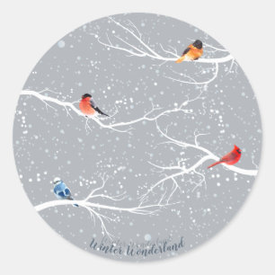 Winter Wonderland Classic Round Sticker