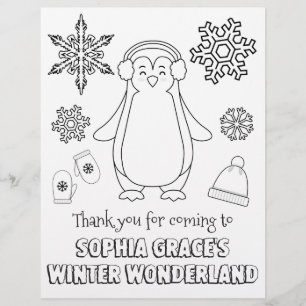 Winter Wonderland Colouring Page Colouring Sheet