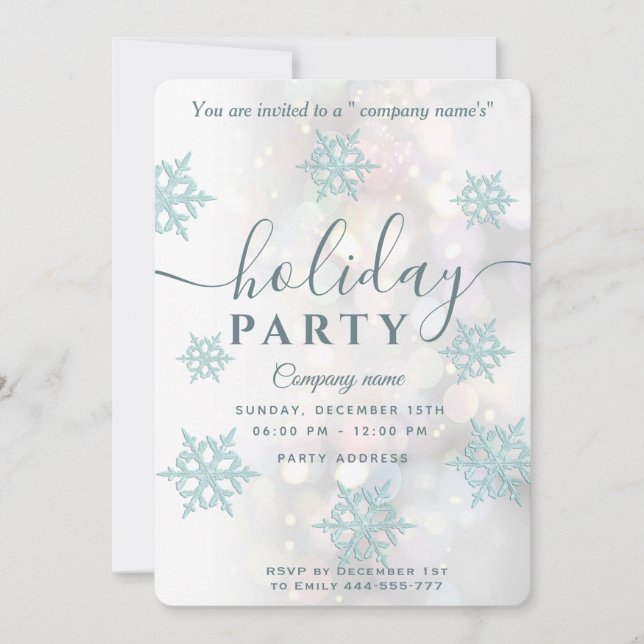 Winter wonderland corporate Holiday party Invitati Invitation (Front)