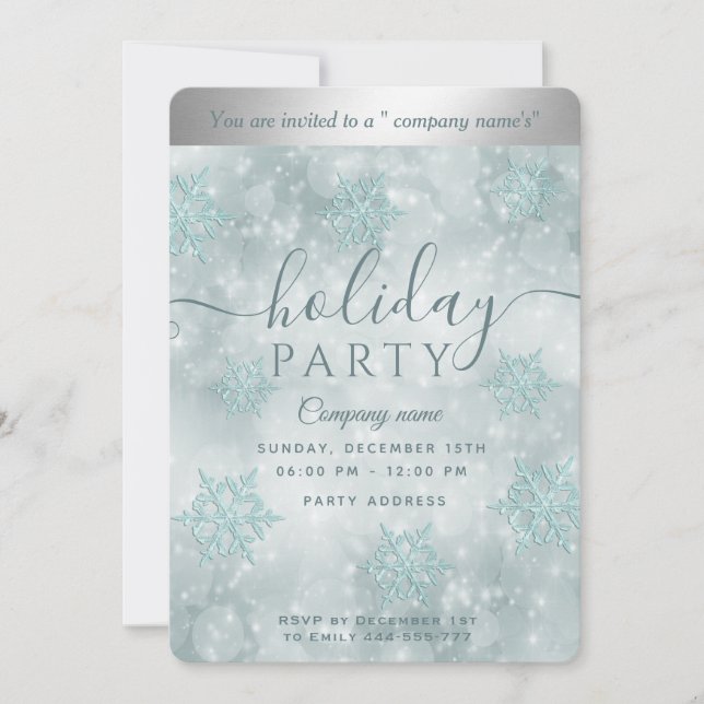 Winter wonderland corporate Holiday party Invitati Invitation (Front)