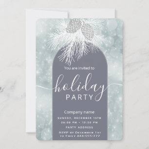 Winter wonderland corporate Holiday party Invitation