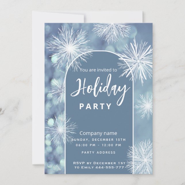 Winter wonderland corporate Holiday party   Invitation (Front)