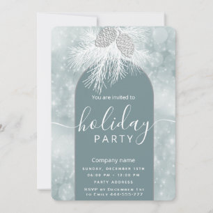 Winter wonderland corporate Holiday party   Invitation