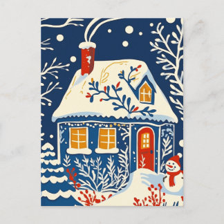 Winter Wonderland, Cottage, Holiday folk art