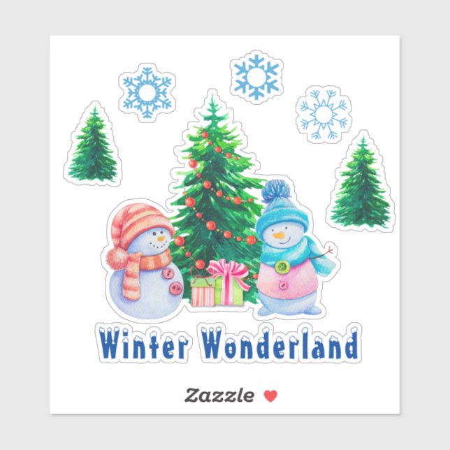 Winter Wonderland Custom-Cut Vinyl Stickers (Sheet)