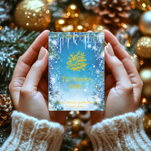 Winter Wonderland Custom Family Holiday Greetting Invitation